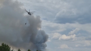 Вертолеты задействовали в тушении пожара в Абайской области