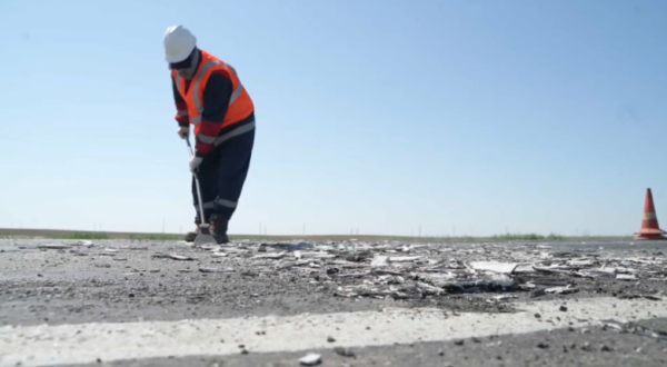 Новая дорога нуждается в ремонте в Атырауской области