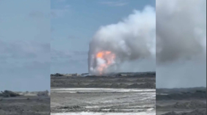 Нефтяная скважина на месторождении «Каратурун Южный» горит почти три месяца