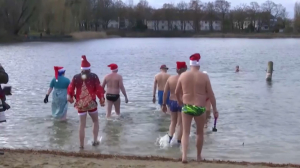 В Германии прошёл традиционный рождественский заплыв моржей