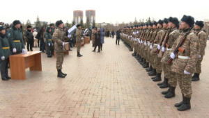Новобранцы приняли военную присягу в Астане