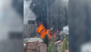 Крупный пожар тушили в Астане