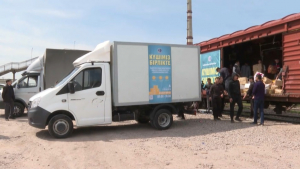 60 тонн гумпомощи  отправили из Алматинской области