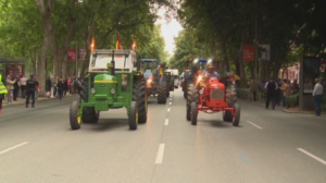 Фермеры вышли на акцию протеста в Мадриде