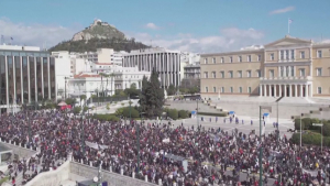 Более 40 тысяч человек приняли участие в протестах в Афинах