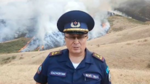161 человек тушат пожар в Аспара-Меркенском лесничестве