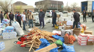 Кызылординцы отправили 100 тонн гумпомощи в пострадавшие регионы