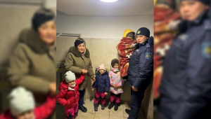 Бабушке с четырьмя внуками помогли полицейские в Алматы
