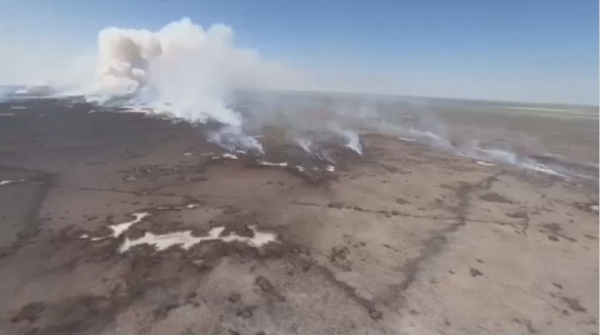 Пожар в резервате «Акжайык» локализовали