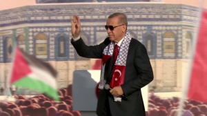 Эрдоган выступил на пропалестинском митинге