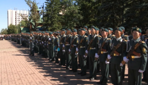 Первокурсники военного вуза приняли присягу в Алматы