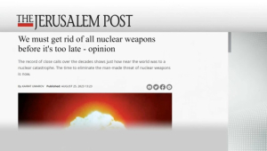 «Иерусалим Пост» басылымында Қазақстанның ядролық саясаты туралы мақала жарық көрді