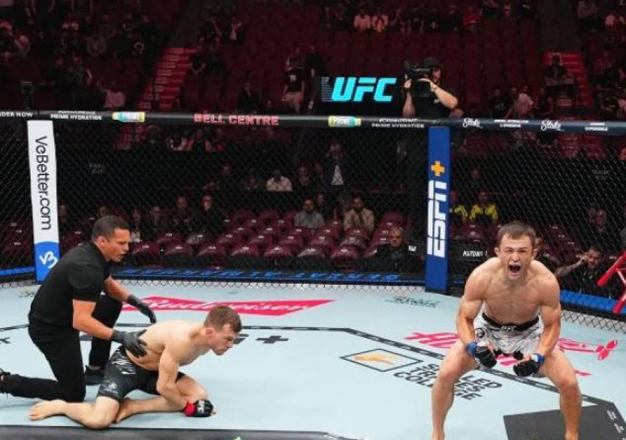 Аға лейтенант Бекзат Алмахан UFC 315 турнирінде жеңіске жетті