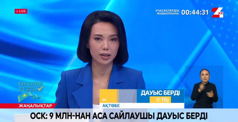 ОСК: 9 млн-нан аса сайлаушы дауыс берді
