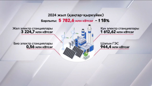 Электр қуаты өндірісіндегі жасыл энергия үлесі