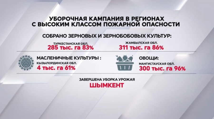 Сколько урожая собрали в регионах с пожарной опасностью