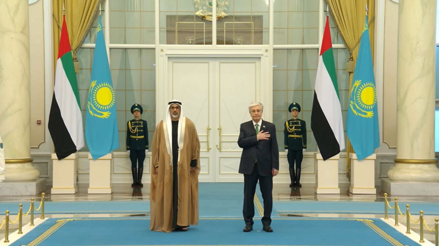 Ақордада Абу-Дабидің Тақ мұрагерін салтанатты қарсы алу рәсімі өтті