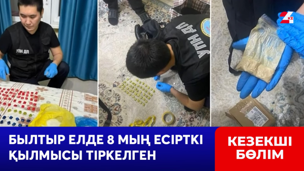 Былтыр елде 8 мың есірткі қылмысы тіркелген