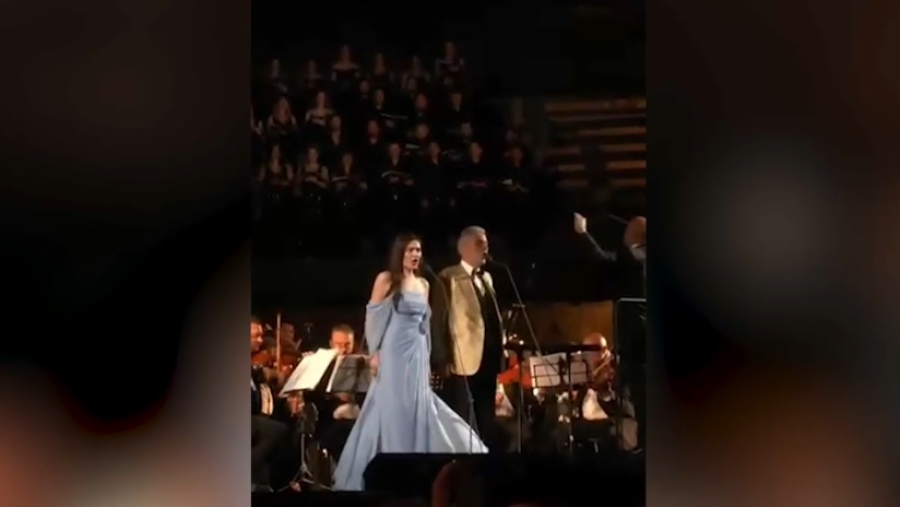 Казахстанка Айгерим Алтынбек спела дуэтом с Андреа Бочелли