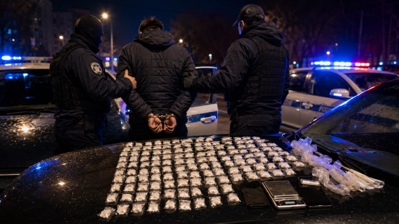130 свертков и тайник с мефедроном: наркокурьера задержали в Алматы
