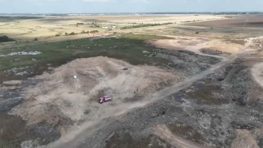 Пожар на полигоне ТБО под Уральском полностью ликвидирован