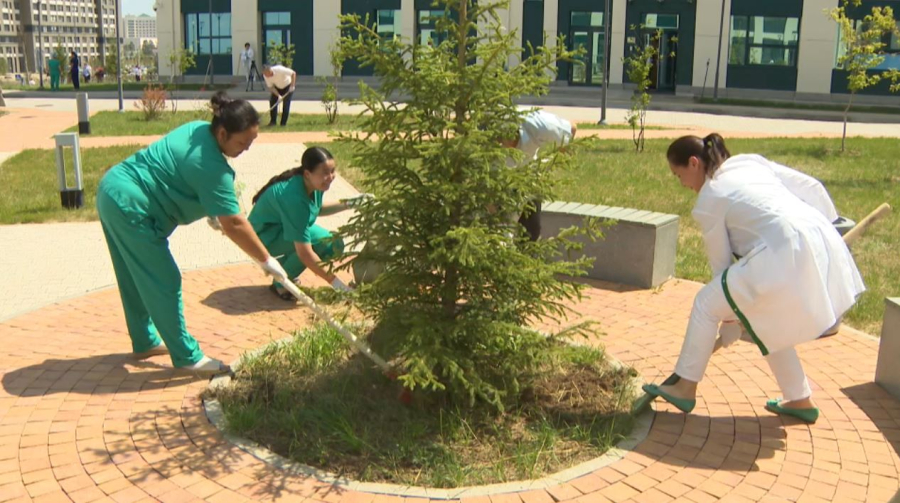 К экоакции «Таза бейсенбі» присоединились столичные медработники