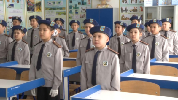 Кадетский класс открыли в школе-гимназии в Сатпаеве