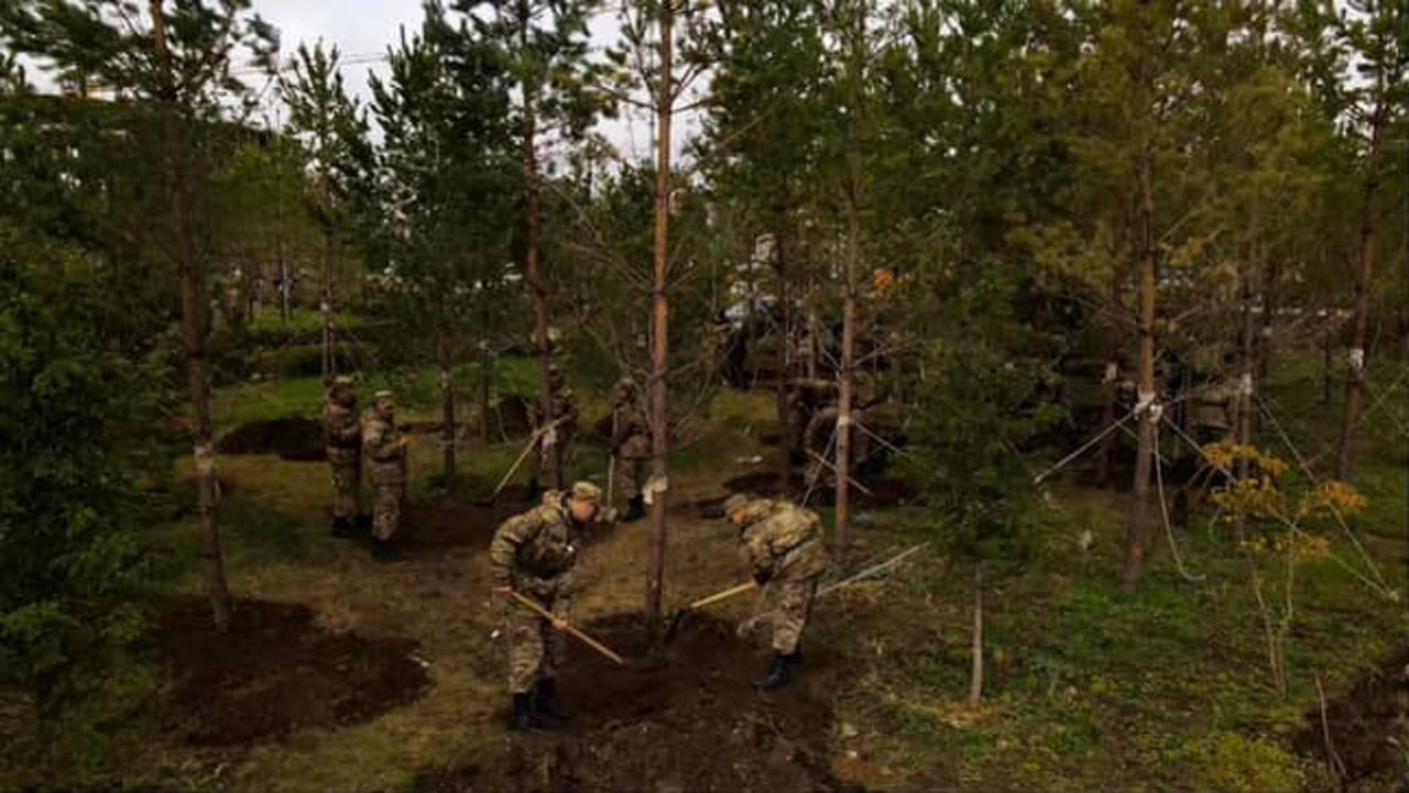 «Таза Қазақстан»: 100 сосен и 30 берез высадили на одной из улиц Астаны