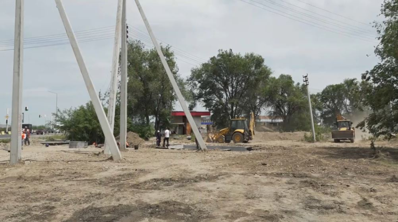 Крупную транспортную развязку строят в Талдыкоргане