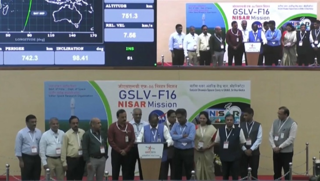 Индия и США успешно запустили совместный спутник