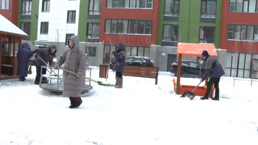 «Таза Қазақстан»: партия Amanat организовала уборку снега