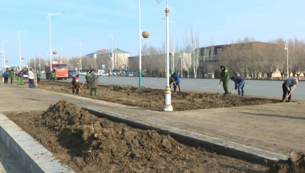 «Таза Қазақстан»: массовый субботник прошёл в Кызылорде 