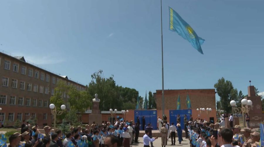 Жамбыл облысындағы Масаншы ауылында ту тұғыры орнатылды