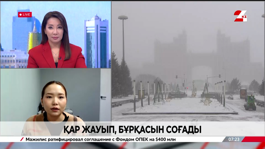 Қар жауып, бұрқасын соғады. Аружан Мұратова