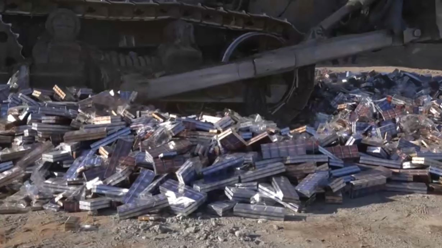 Семейде заңсыз айналымдағы 4 млн-нан астам темекі қорабы жойылды