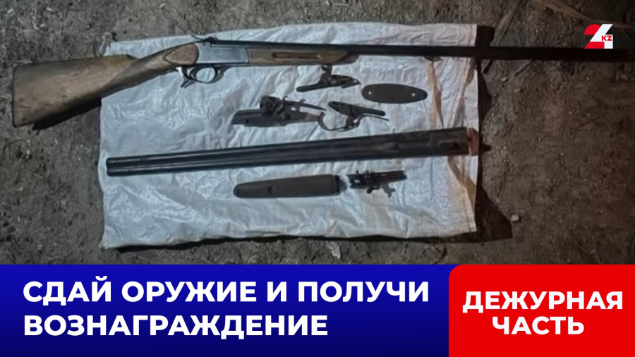 Житель СКО нашёл в поле ружьё, отнёс в полицию и получил награду