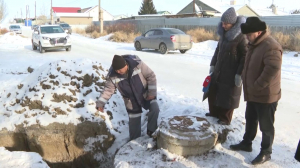 Строительство системы водоотведения завершили в одном из районов Сатпаева