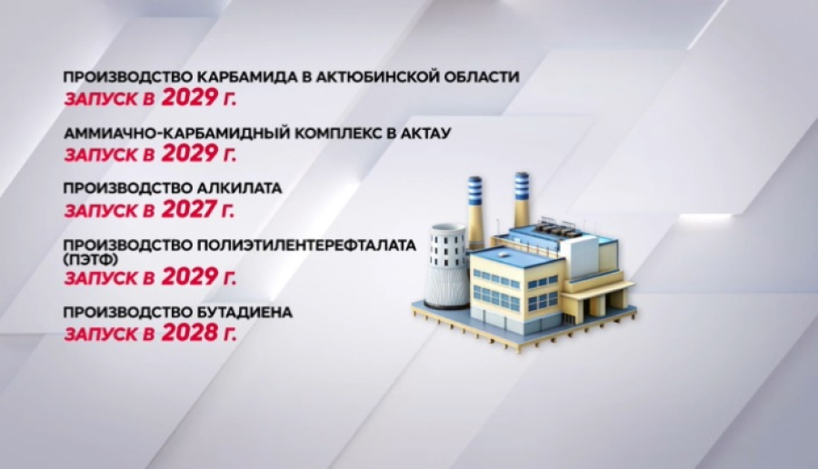 Новые проекты по переработке нефтехимии запустят в Казахстане