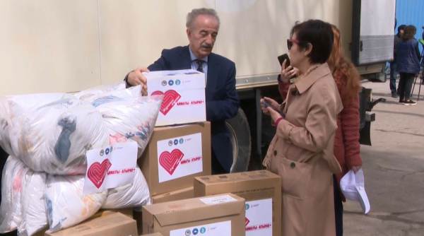 25 тонн гумпомощи отправили из Алматы в Атыраускую область