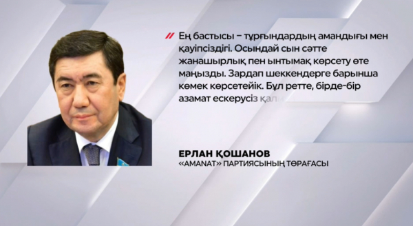 Партиялар мен фракция басшылары үндеу жасады