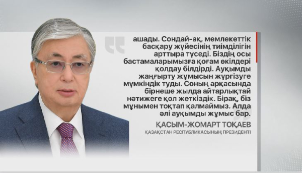 Қ. Тоқаев: Бастамаларға қоғам өкілдері қолдау білдірді