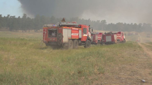 Ветер мешает тушению пожара в области Абай