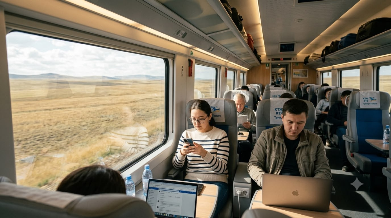 Интернет на рельсах: какие поезда Казахстана уже подключили к Wi-Fi