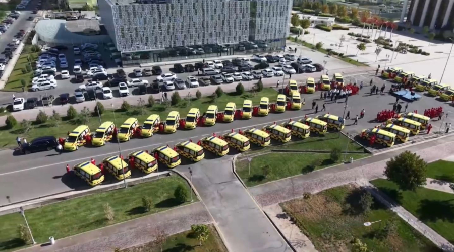 Түркістанда 60 жедел жәрдем көлігі берілді