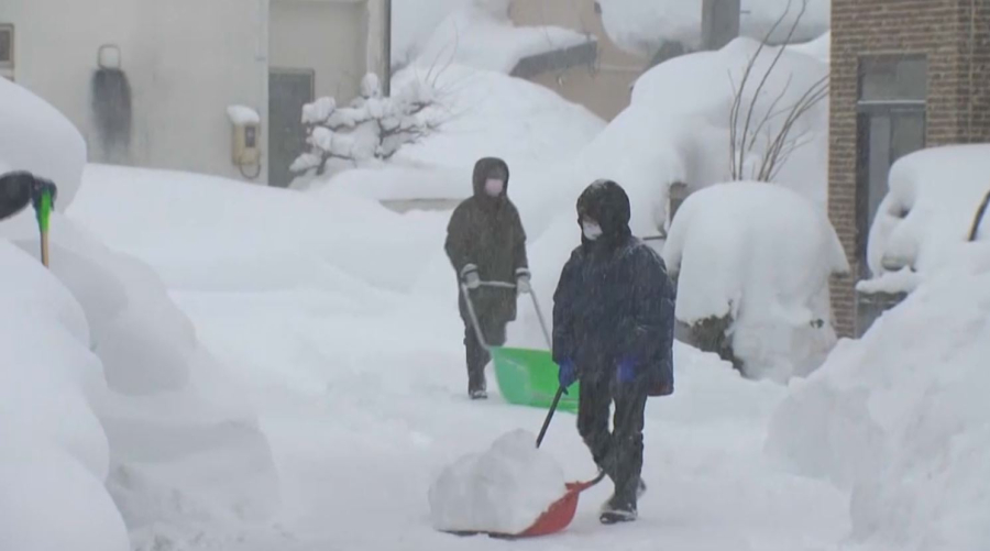 Жапонияда тағы қалың қар жауды