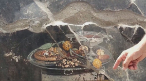 В Помпеях нашли древнюю фреску с изображением прототипа пиццы
