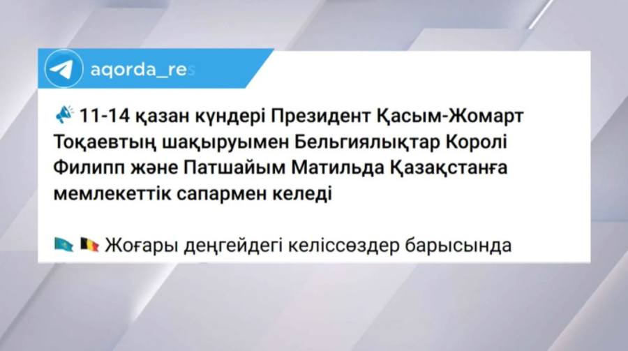 Елге Бельгиялықтар Королі Филипп және Патшайым Матильда мемлекеттік сапармен келеді