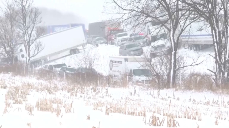 АҚШ-та 100 көлік соқтығысты