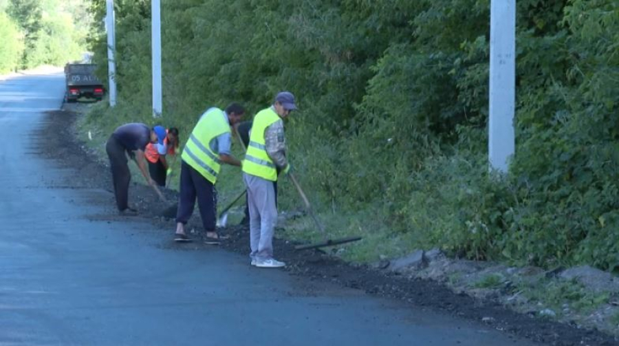 В Текели идёт ремонт дорог