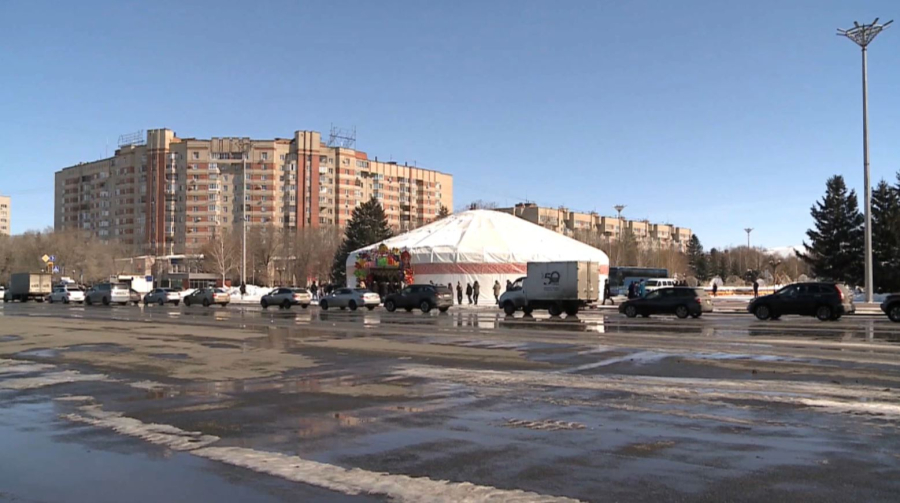 Юрту на 500 человек установили в Усть-Каменогорске